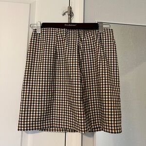 Black and tan plaid skirt NWT